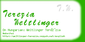 terezia weltlinger business card